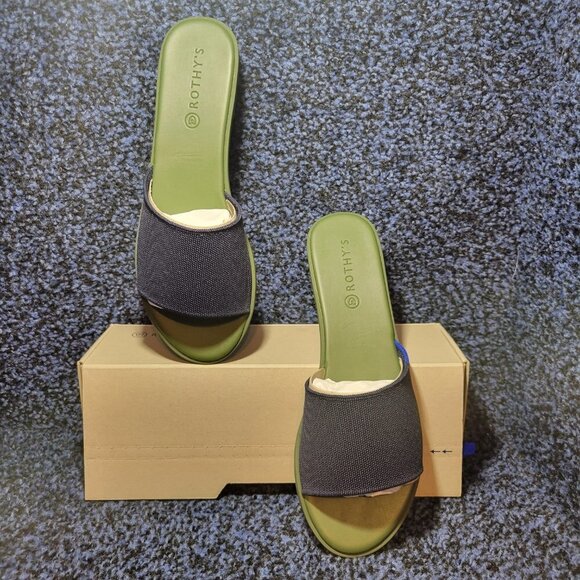 Rothy's Olive and Charcoal Sandals - Picture 2 of 8